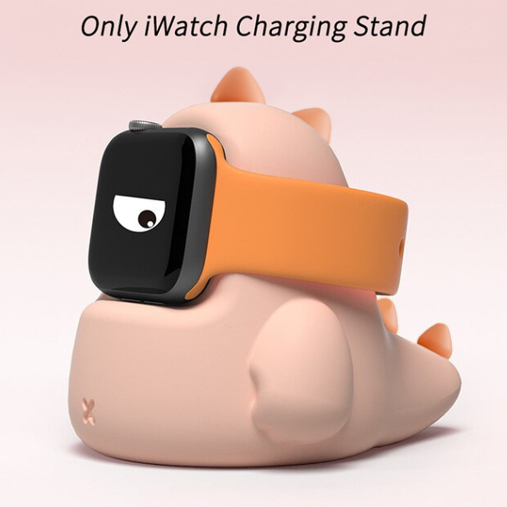 アップルウォッチ 卓上充電スタンド 恐竜 AppleWatch 腕時計スタンド おしゃれ かわいい 韓国 iWatch | ピンク