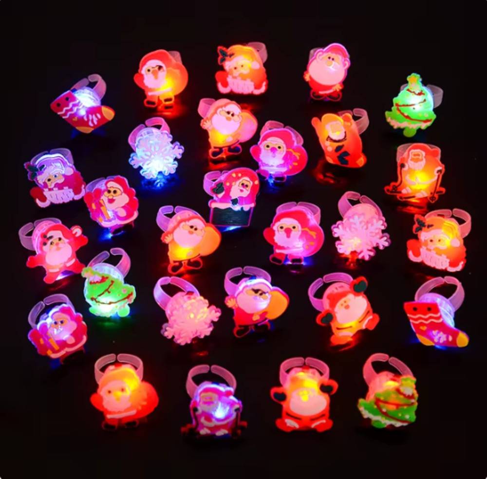 光る 指輪 LED ライト リング ハロウィン カボチャ ゴースト 子供 可愛い おもちゃ  - 画像1