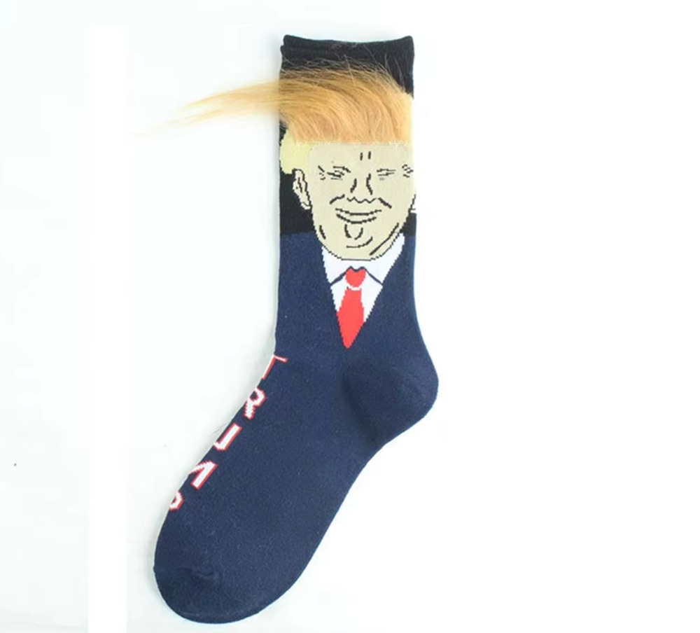 ドナルド トランプ 大統領靴下 ソックス  ジョーク おもしろ  面白いソックス 一足 ネイビー