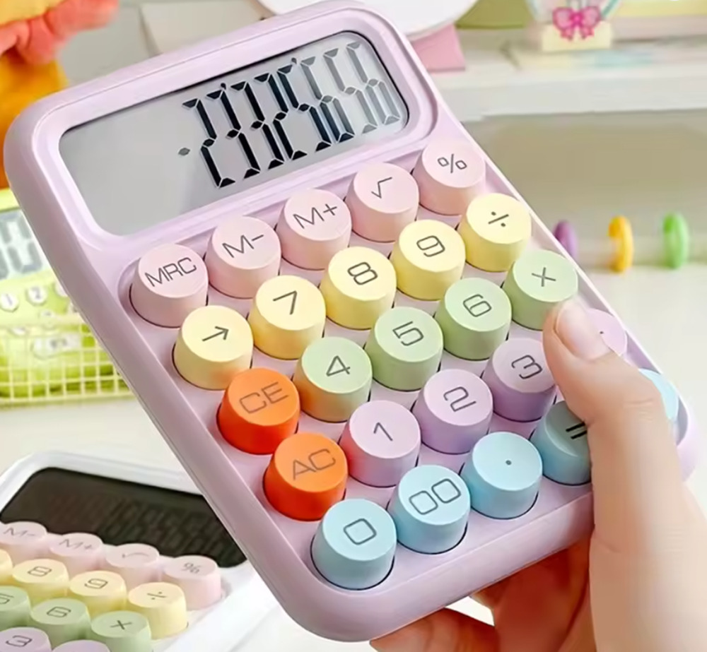 電卓 かわいい 12桁 キャンディーカラー パステル 学生 文房具 オフィス 学校 おしゃれ 