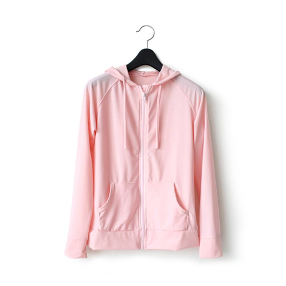 ラッシュガード 水着 UVカット 体型カバー パーカー プール 海 夏 旅行 おしゃれ かわいい ピンクL