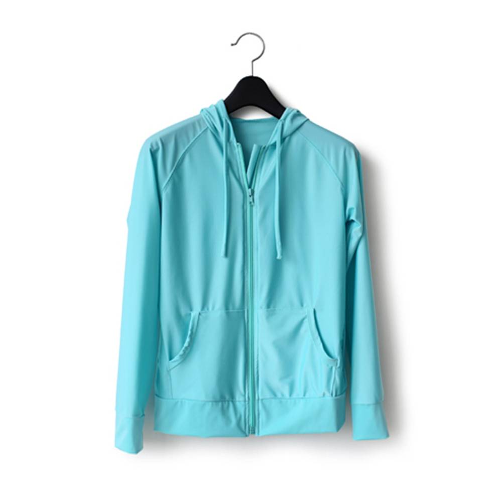 ラッシュガード 水着 UVカット 体型カバー パーカー プール 海 夏 旅行 おしゃれ かわいい 水色L