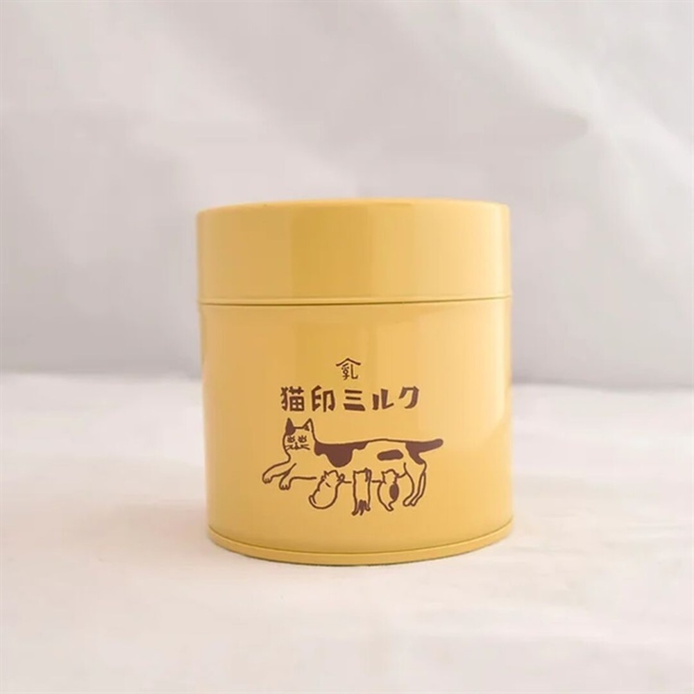 猫印ミルク 缶 収納ケース おしゃれ 保存容器 スチール缶 レトロ かわいい 猫デザイン 小物入れ キッチン雑貨