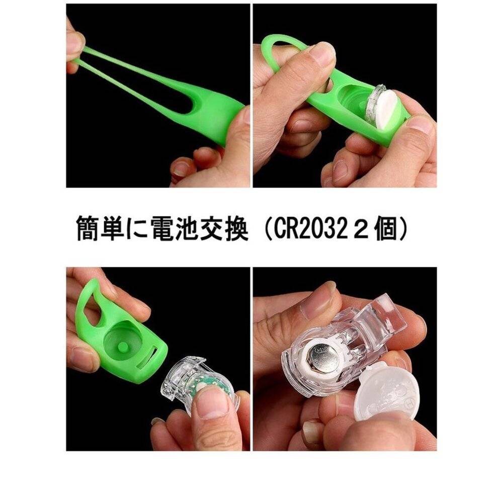 自転車シリコンLEDライト 取付け簡単 設置場所自由 点灯  - 画像4