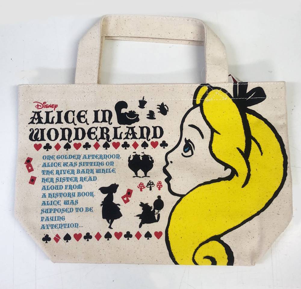 ディズニー アリス イン ワンダーランド トートバッグ キャンバス地 ミニバッグ ランチバッグ スモールプラネット製  - 画像1