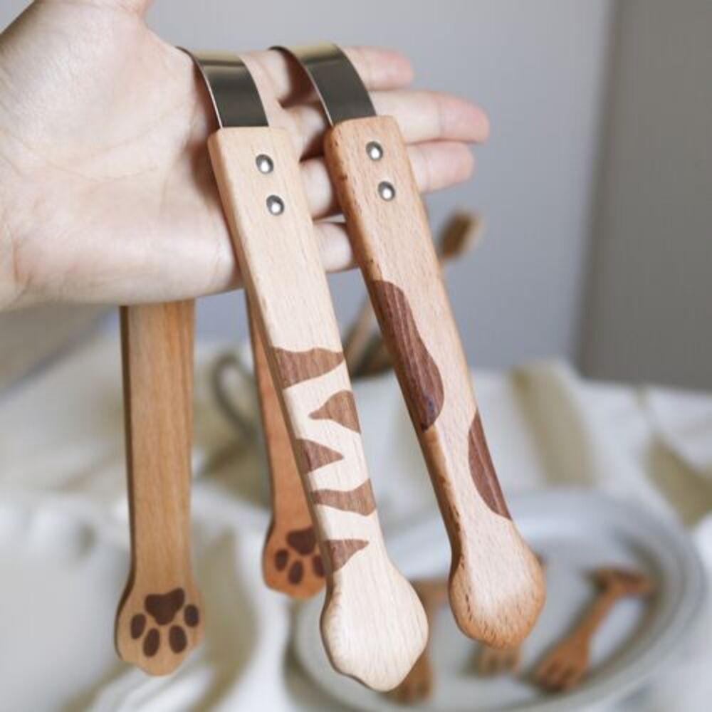 雑貨 トング Mioシリーズ  木製 ねこ 猫 ネコ カトラリー キッチン用品 ギフト プレゼント