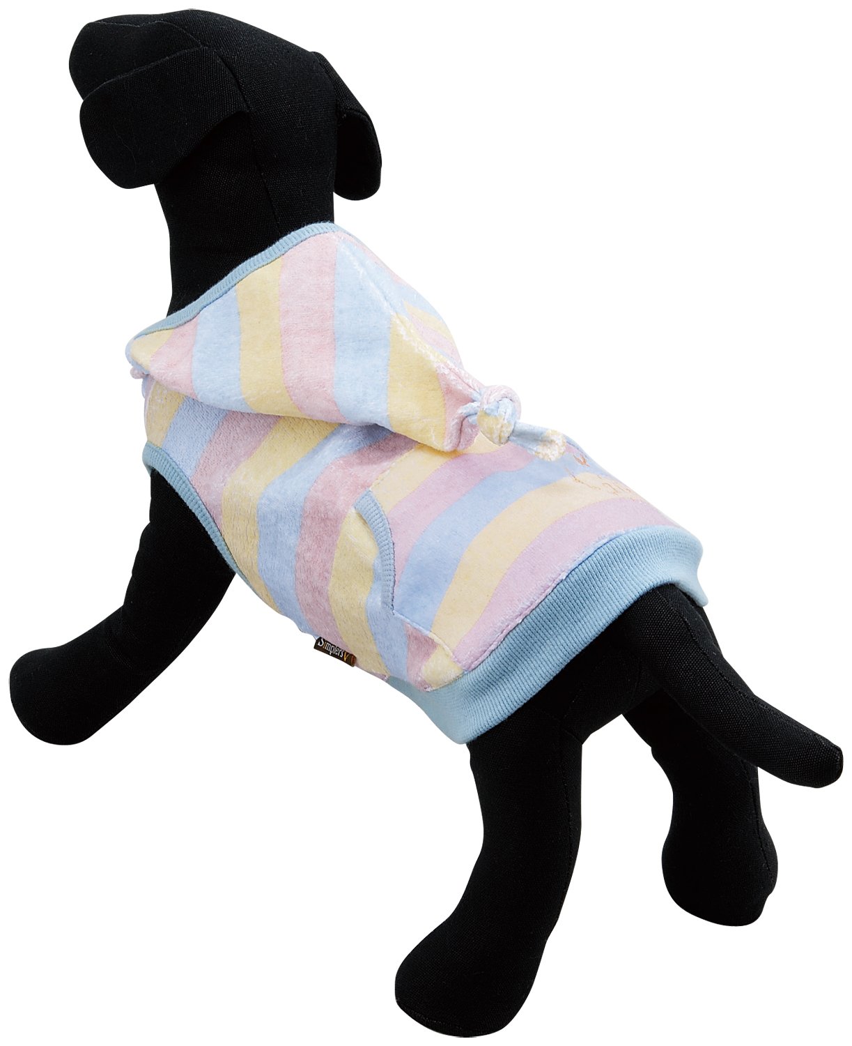 犬の服 ペット服 パステルカラー SimplersV ボーダー ルームウェア  ブルー SS