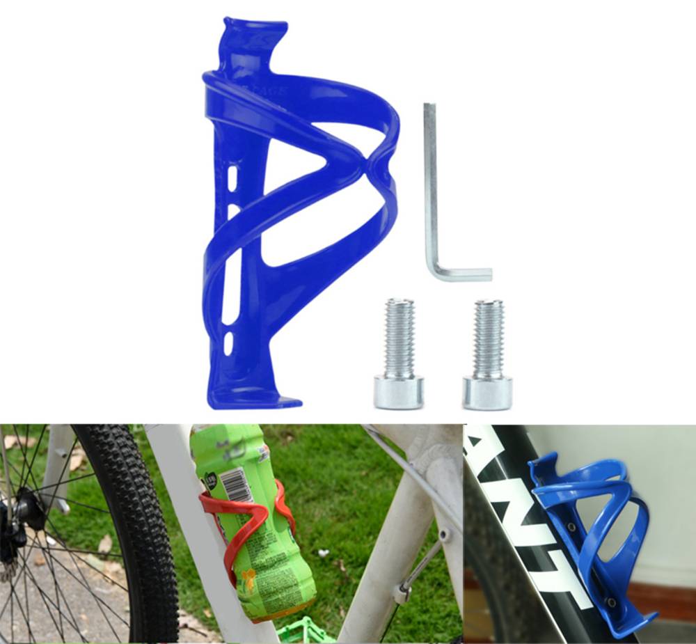 自転車用 ペットボトルホルダー ドリンクホルダー バイク サイクリング ボトル  ブルー