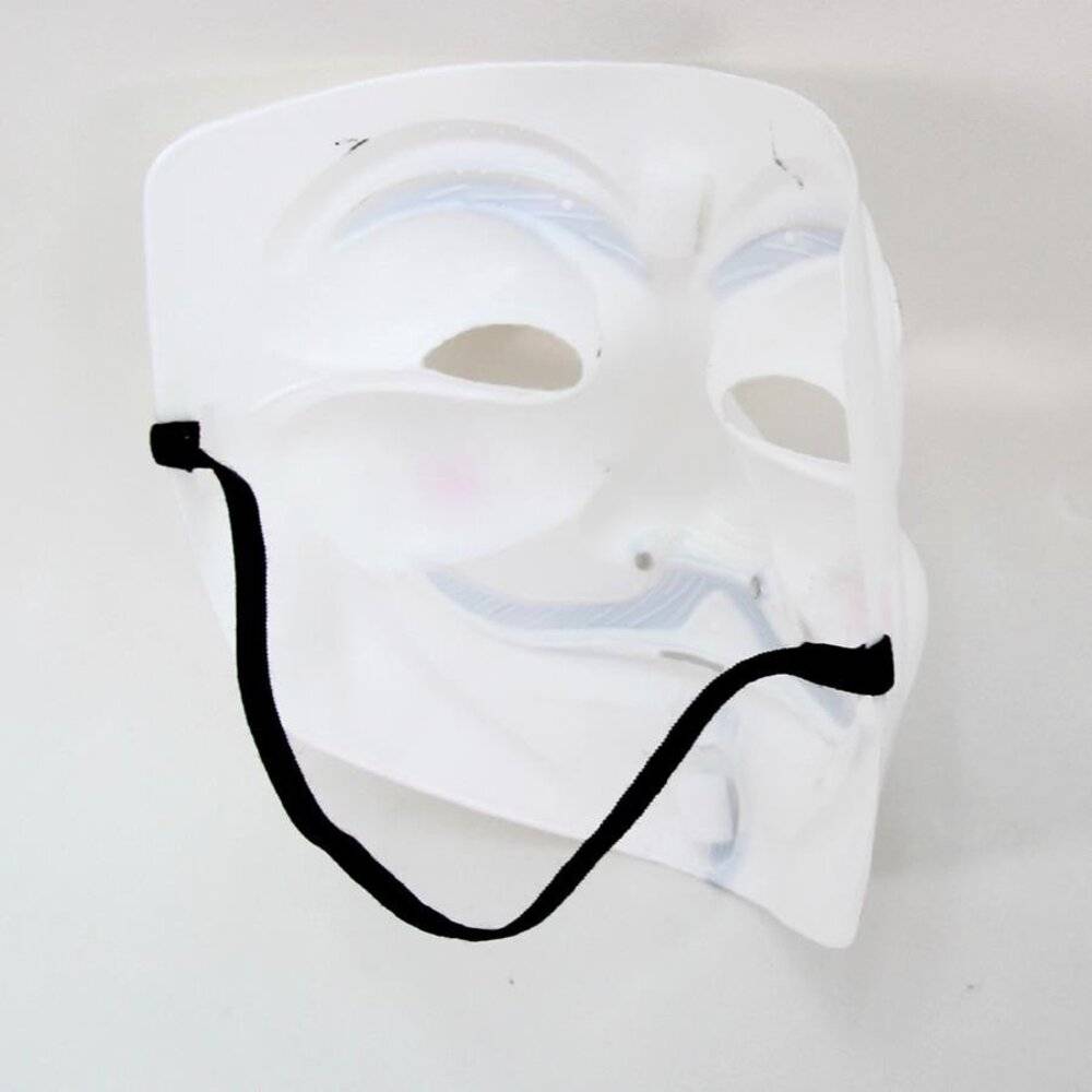 アノニマス 仮面 ガイフォークス マスク 怪盗 お面 コスプレ ハッカー フォーヴェンデッタ  黄色 - 画像5