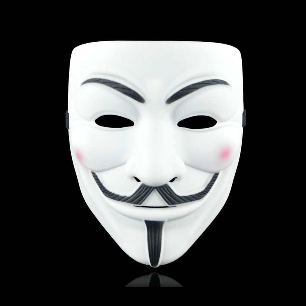 アノニマス 仮面 ガイフォークス マスク 怪盗  お面 コスプレ ハッカー Vフォーヴェンデッタ 白