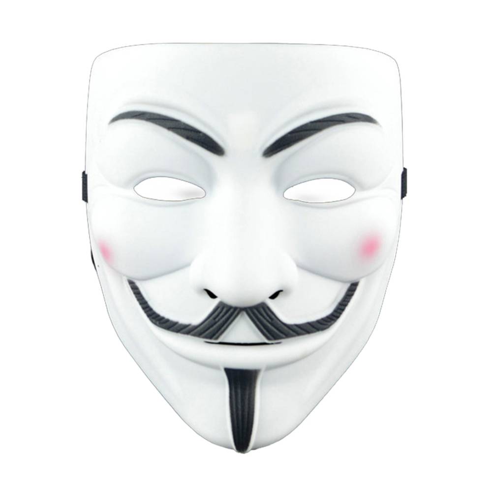 アノニマス 仮面 ガイフォークス マスク 怪盗  お面 コスプレ ハッカー Vフォーヴェンデッタ 白 - 画像6
