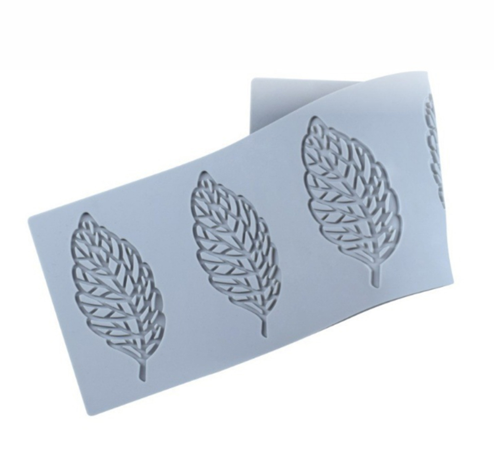 製氷皿 シリコンモールド レースフォンダン レース型 ケーキデコレーション デザート 洋菓子 葉っぱ - 画像2