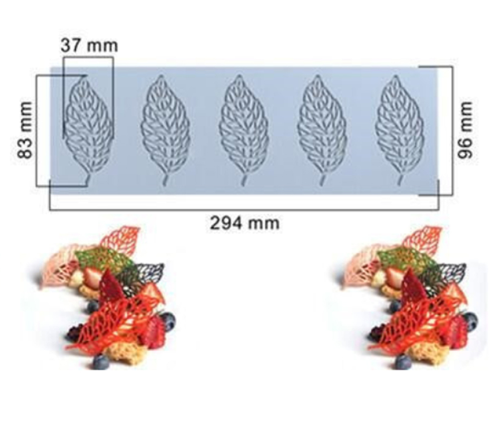 製氷皿 シリコンモールド レースフォンダン レース型 ケーキデコレーション デザート 洋菓子 葉っぱ - 画像5