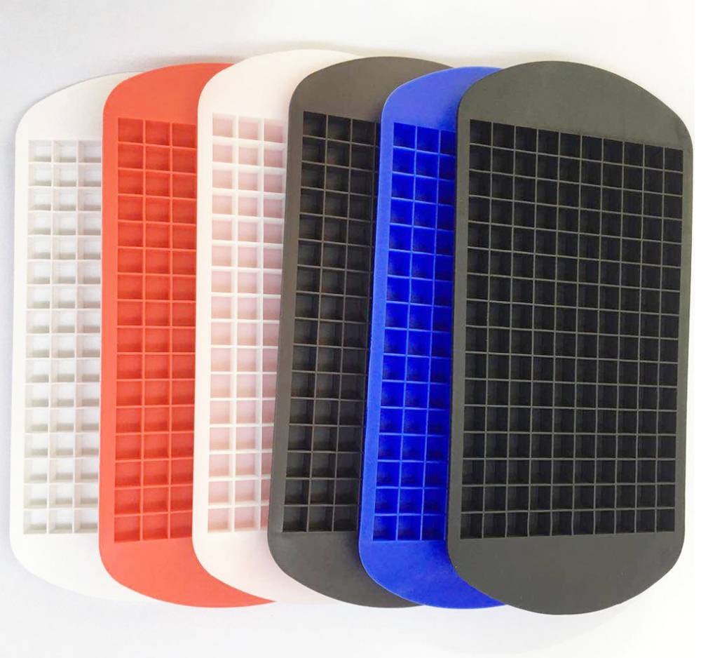 製氷皿 アイス キューブ トレイ 冷凍庫 160個 ウィスキー カクテル シリコンモール  クリア - 画像3