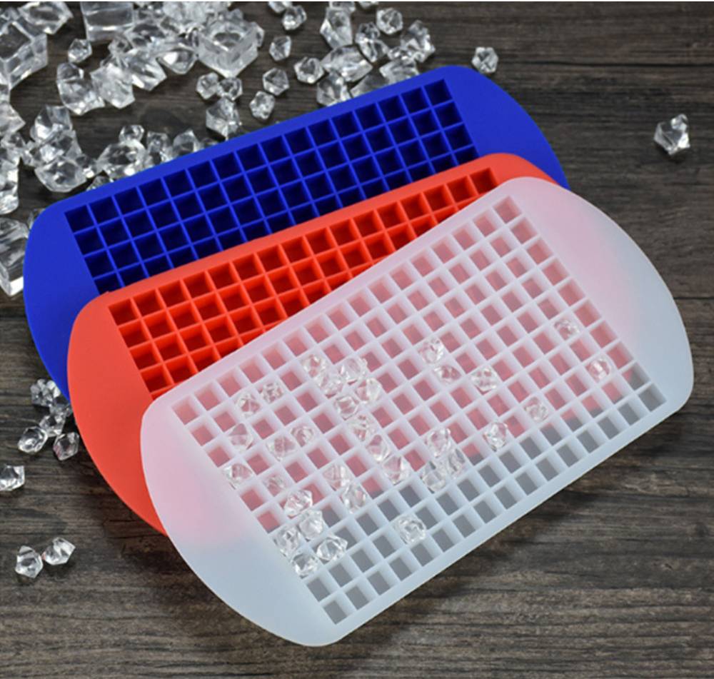 製氷皿 アイス キューブ トレイ 冷凍庫 160個 ウィスキー カクテル シリコンモール  クリア - 画像4
