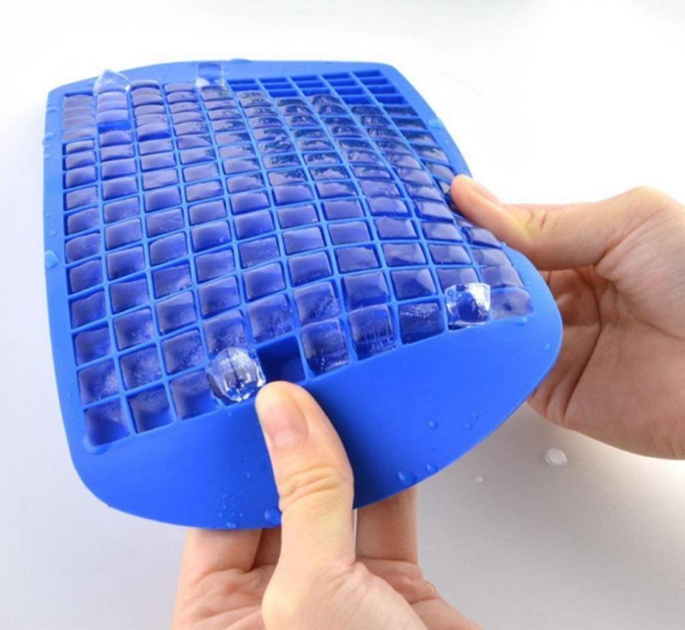 製氷皿 アイス キューブ トレイ 冷凍庫 160個 ウィスキー カクテル シリコンモール  クリア - 画像5