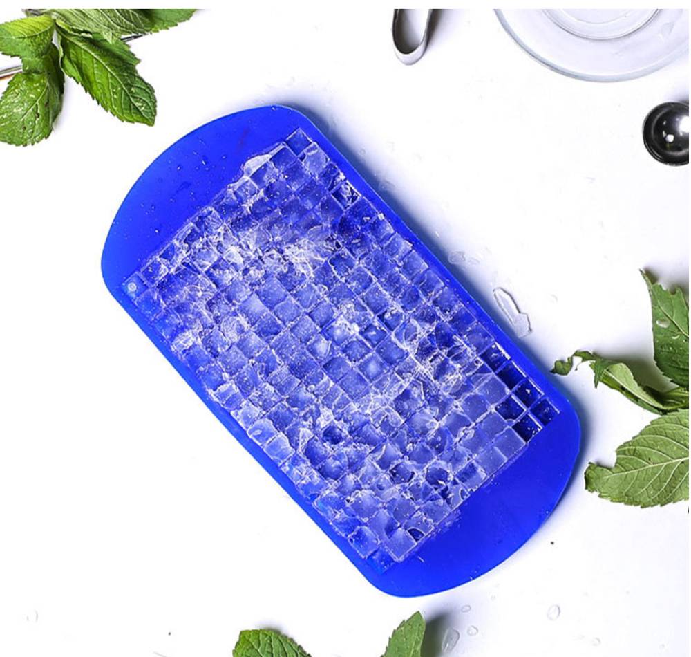 製氷皿 アイス キューブ トレイ 冷凍庫 160個 ウィスキー カクテル シリコンモール  クリア - 画像6