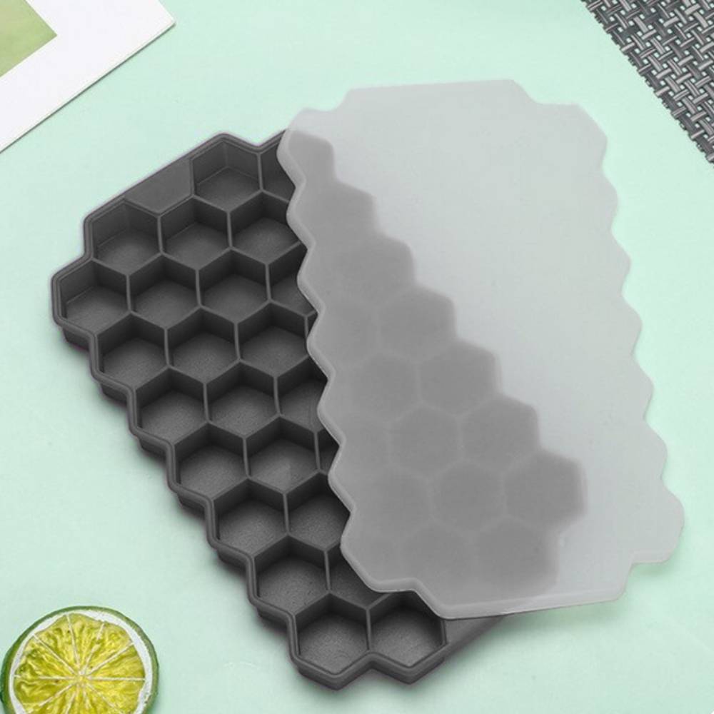 シリコン バレンタイン シリコン製 チョコ チョコレート ハニカム モールド アイス パープル - 画像2