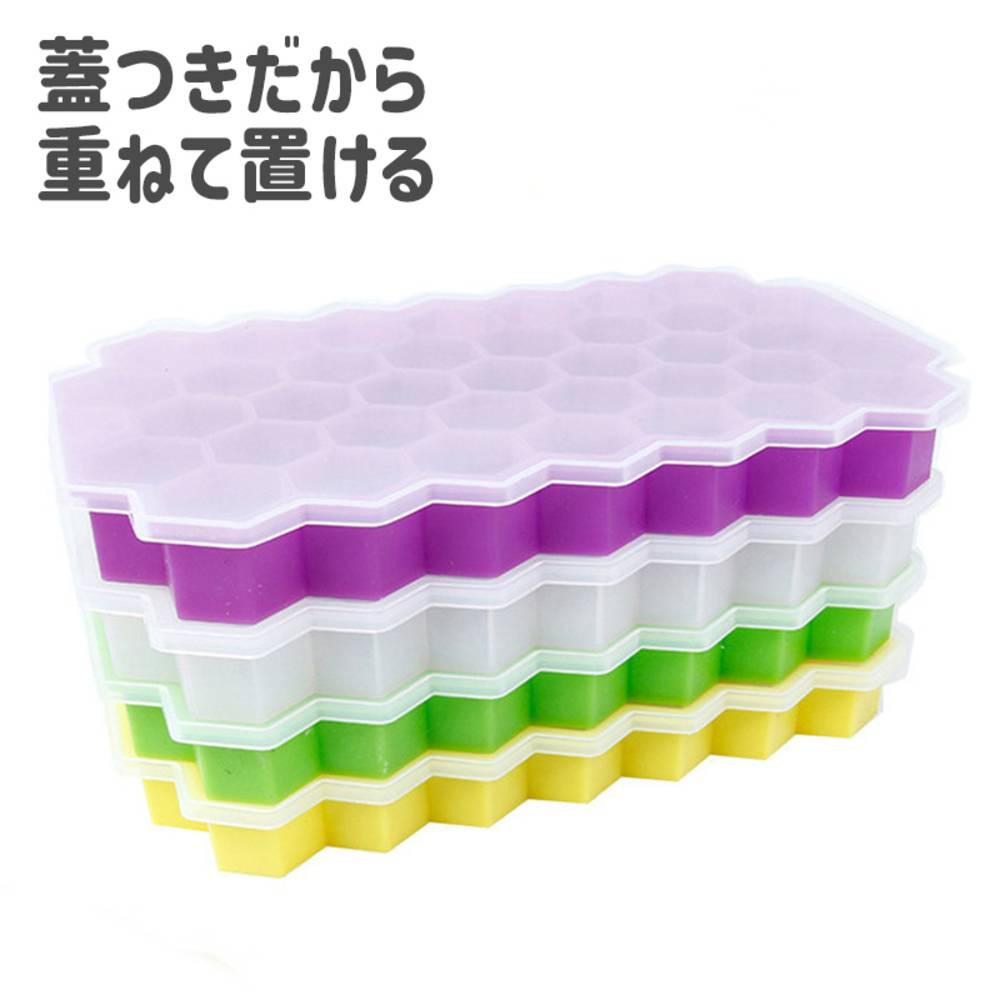 シリコン バレンタイン シリコン製 チョコ チョコレート ハニカム モールド アイス パープル - 画像6