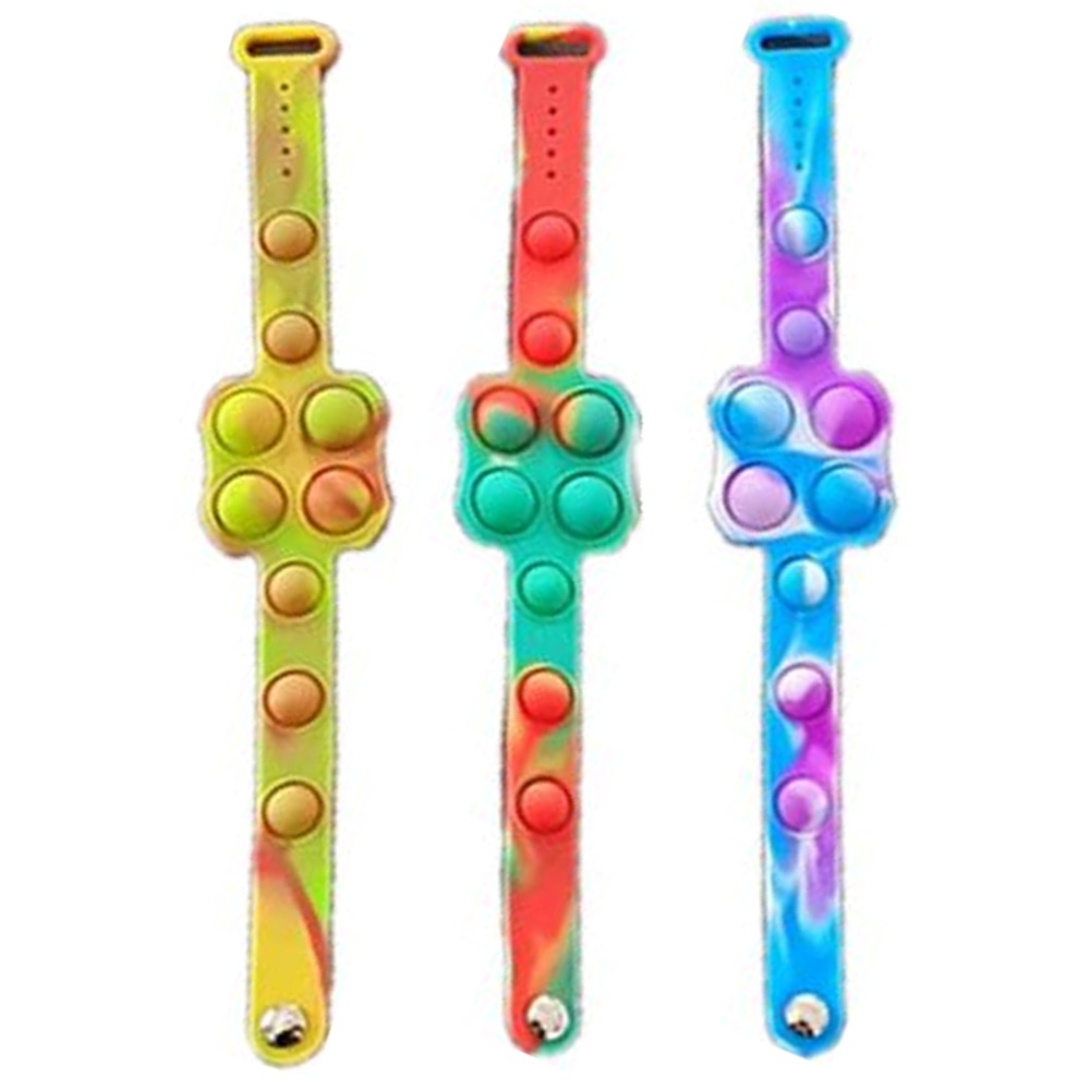 3個セット プッシュポップ POP IT ブレスレット 知育玩具 子供 無限 プチプチ マーブル