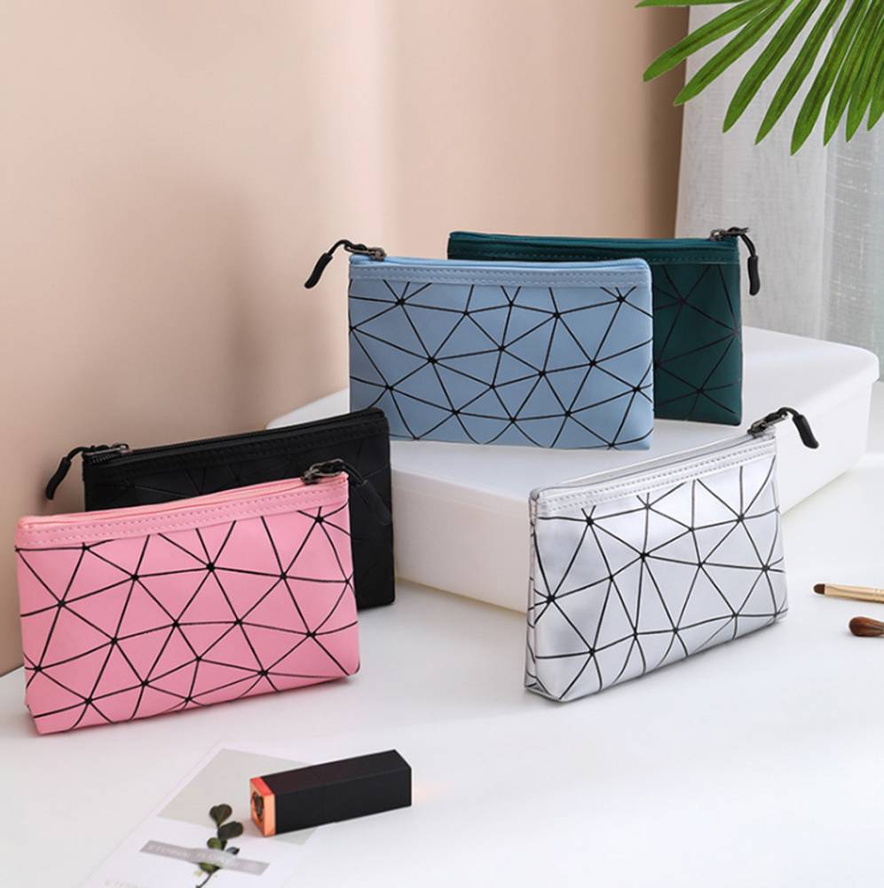 化粧バッグ ポーチ 化粧品 防水 PU レザー バスアメニティ トラベル ポーチ   シルバー - 画像8