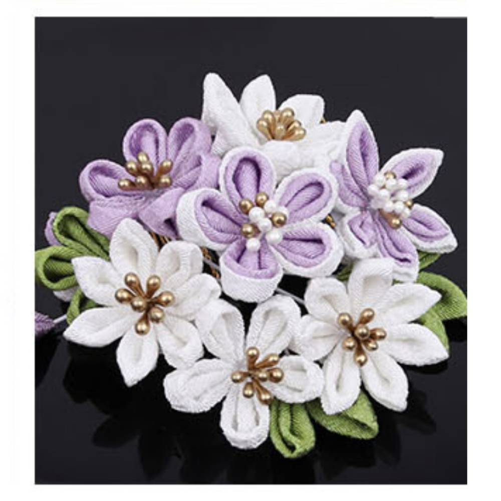 振袖 髪飾り 梅 藤 ヘアアクセサリー  かんざし 可愛い 2点セット 成人式 入学式 紫 - 画像4