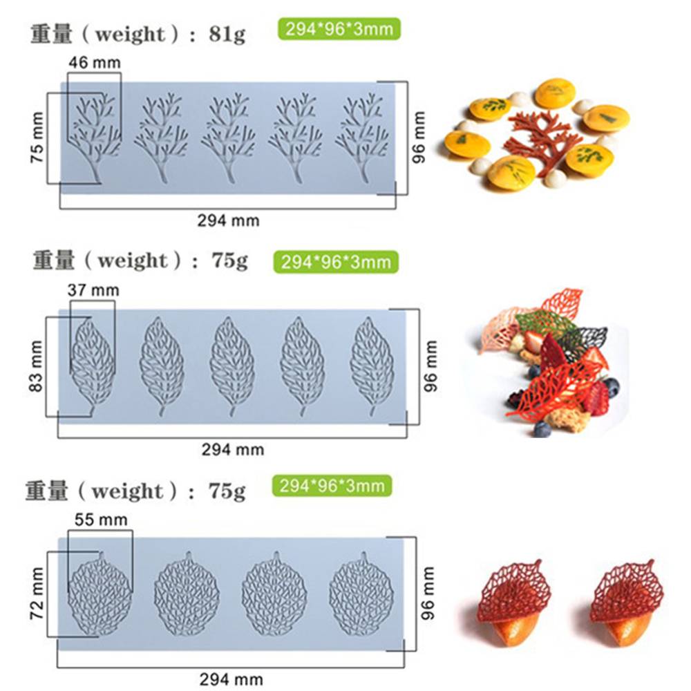 シリコンモールド レースフォンダン ケーキデコレーション 5点セット デザート 洋菓子 バレンタイン  - 画像10