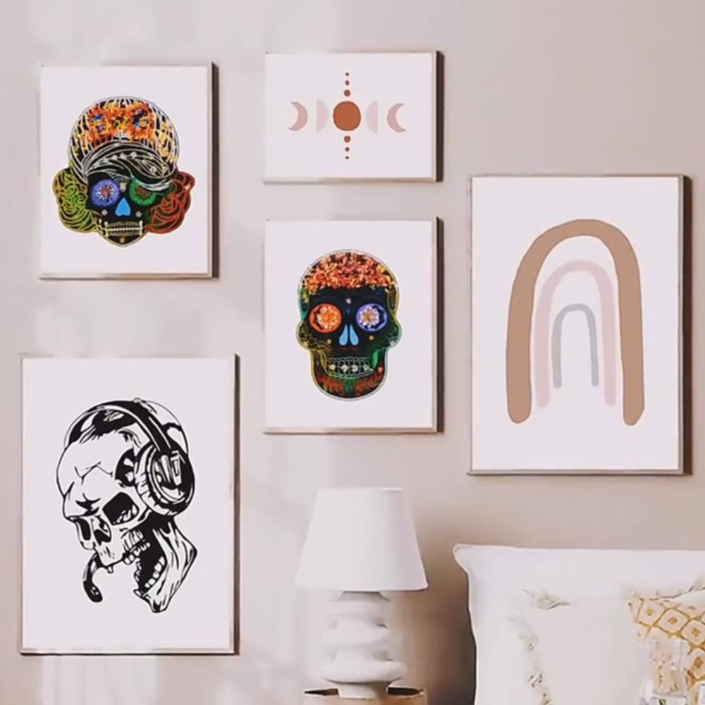 レジン シリコンモールド コースター 骸骨 4点セット カラベラ DIY スカル ドクロ  - 画像6