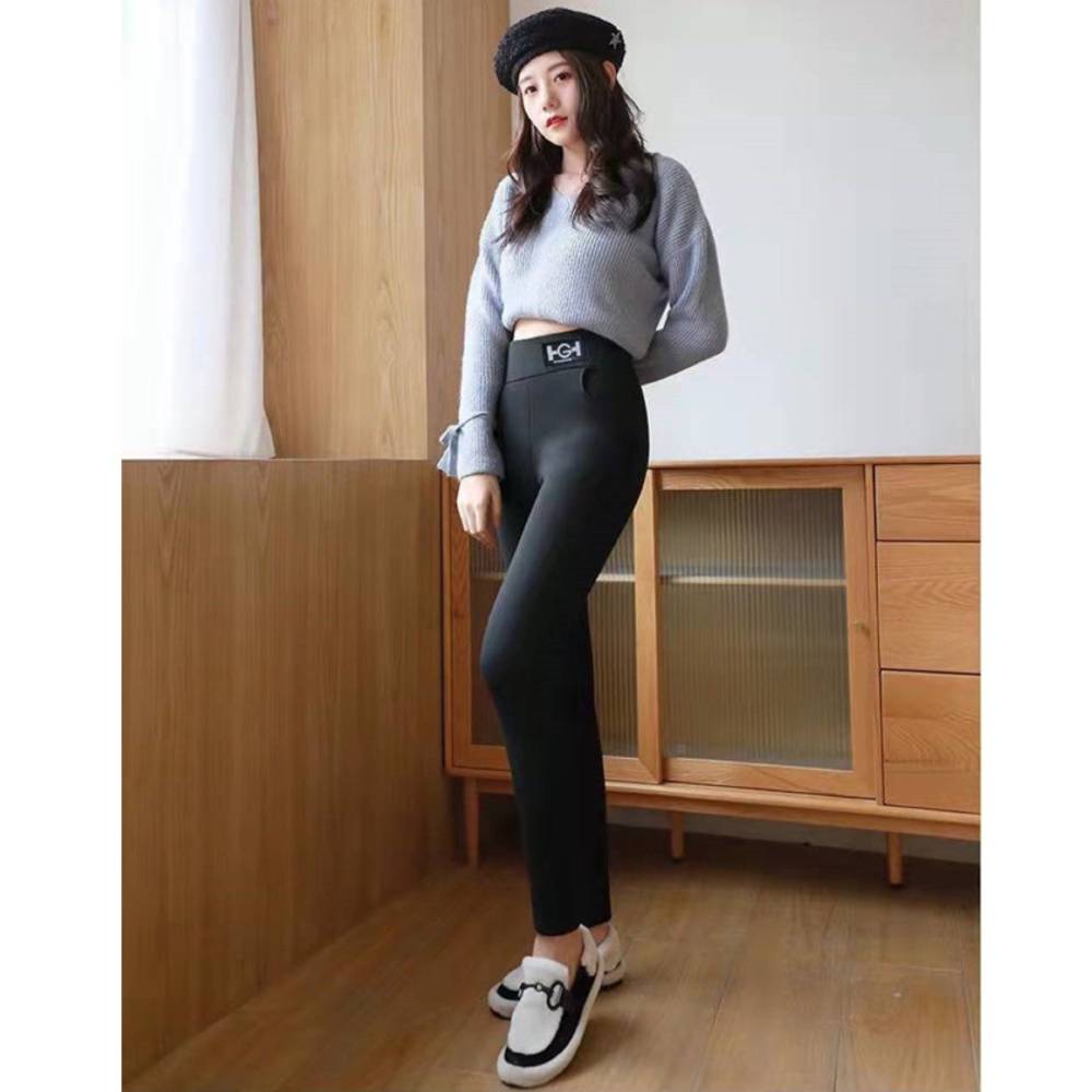 極暖 スウェットパンツ レギンスパンツ 暖かい 冬 ストレッチパンツ 美脚 裏ボア 裏  Lサイズ - 画像2