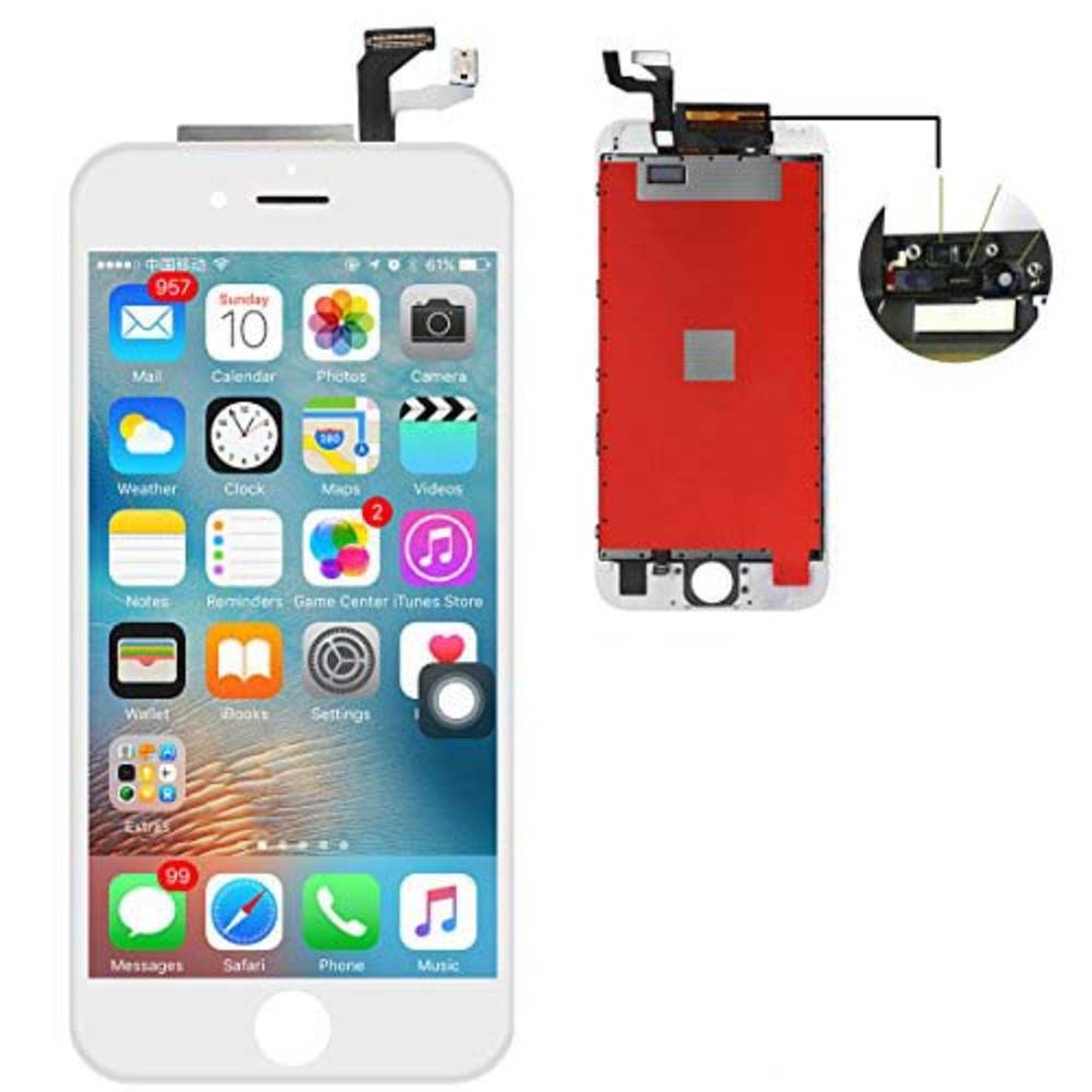 iPhone6s フロントパネル ガラス タッチパネル 修理パーツ 工具セット ホワイト カラー:ホワイト - 画像1