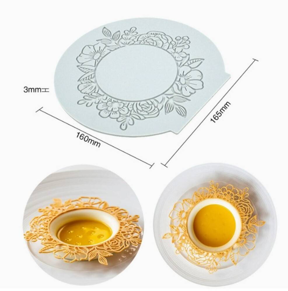 レースフォンダン シリコンモールド フラワー シュガーレース スープ ケーキデコレーション デザート 洋菓子