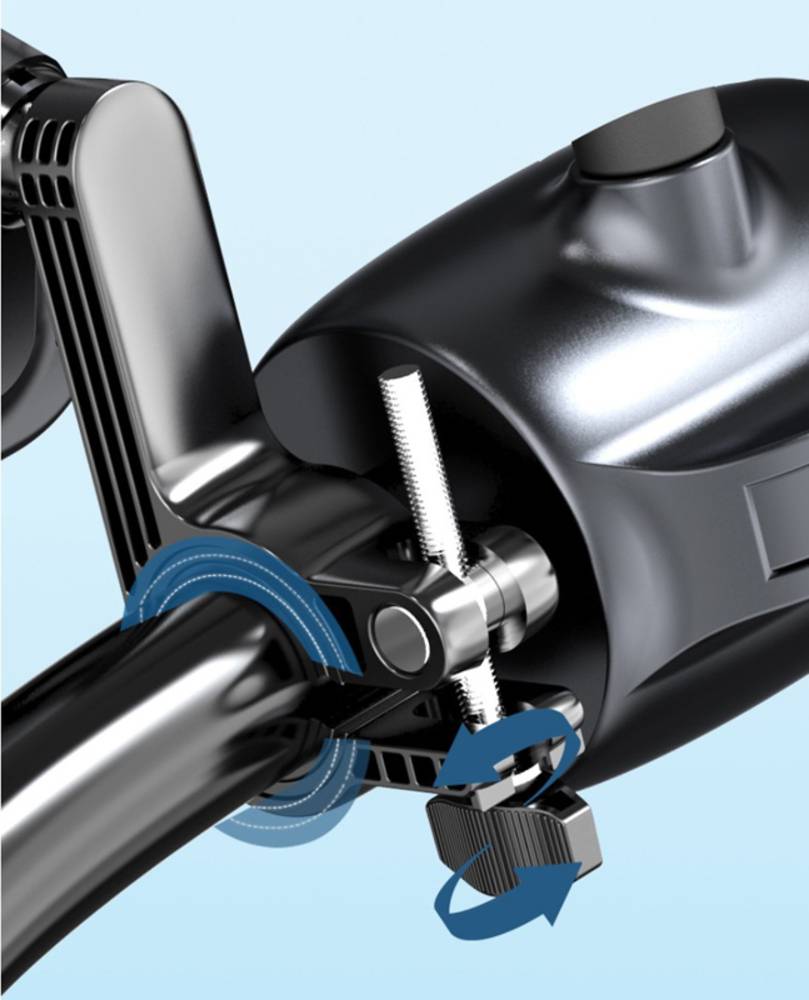 スマホホルダー バイク デリバリー 自転車 ジャイロキャノピ アクセサリー ハンドル 取り付け簡単 4.7～7.1インチ対応 防振動 軽量 全機種対応   - 画像4