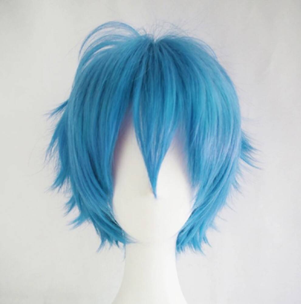 コスプレ カラー ウィッグ ショート キャラクター ヘア アニコス コミケ 併せ ハロウィン イベント かつら ウィッグ  ライトブルー