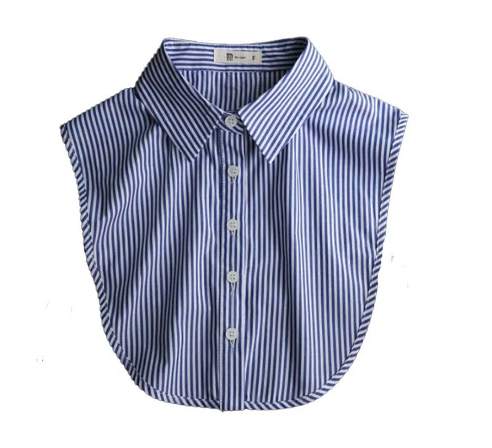 付け襟 ワイシャツ 取り外し つけ襟 偽襟 おしゃれ アクセサリー フェイクカラー ボーターブルー