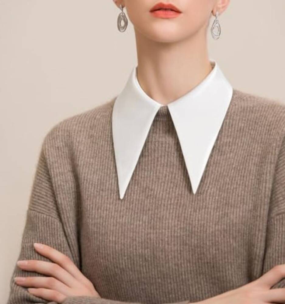 レディース フリル つけ襟 おしゃれ セーター スウェット ブラウス アクセサリー  - 画像1