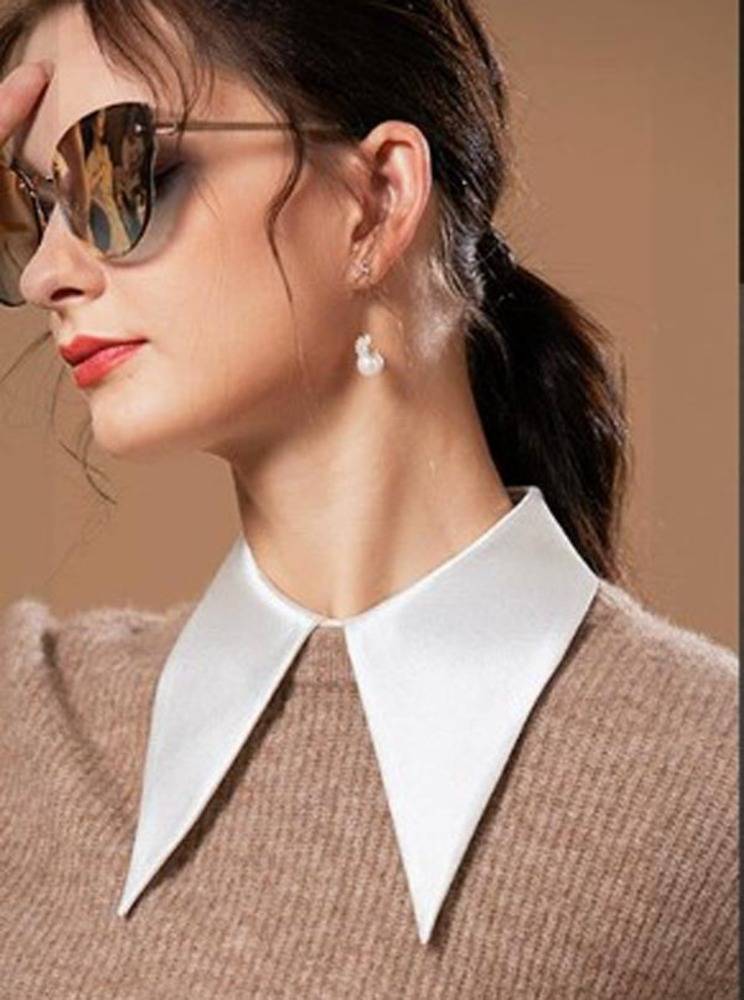 レディース フリル つけ襟 おしゃれ セーター スウェット ブラウス アクセサリー  - 画像3