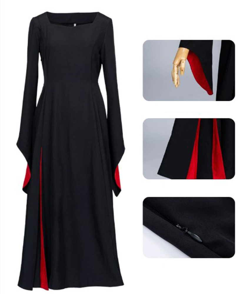 ウェンズデー ママ コスプレ 衣装 吸血鬼 バンパイア ハロウィン アダムス モーティシア 衣装