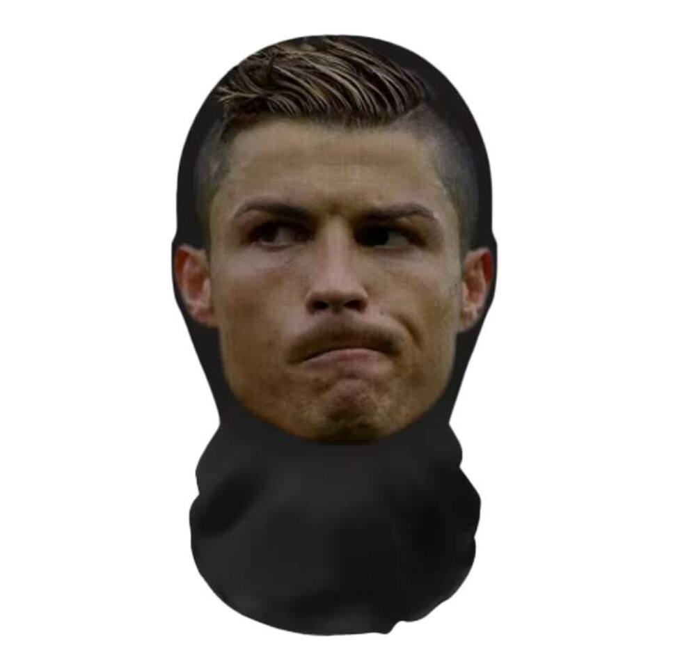 面白い 3Dフェイス プリントマスク 仮面 メッシュ ハロウィン 仮装 コスプレ 衣装 クリスティアーノ ロナウド2