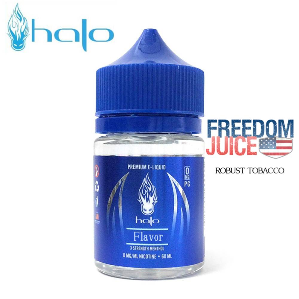 電子タバコ リキッド Halo ヘイロー 60ml ブルーシリーズ ニコチン0 フリーダムジュース