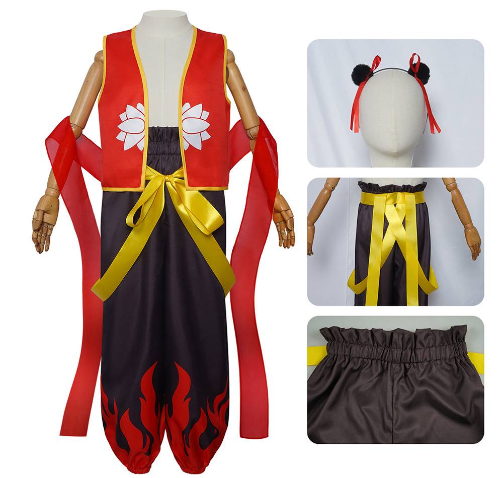 ナタ コスプレ マスク付き 衣装 大人 子供 キッズ ハロウィン 映画 魔童の大暴れ アニメ   - 画像2