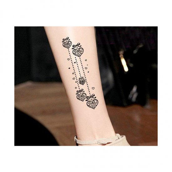 タトゥー ストッキング ハート 模様 地雷系 病み系 ファッション ベージュ ベージュ