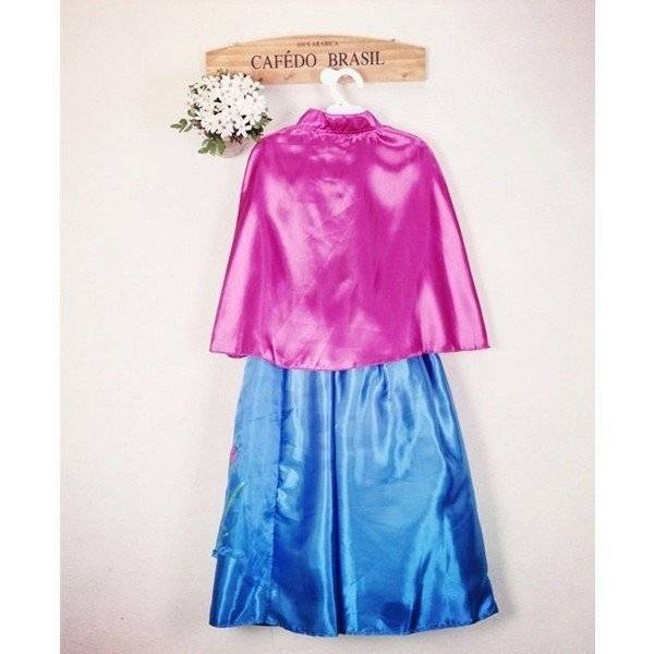 アナと雪の女王 コスプレ 衣装 フローズン アナ マント付 子供用ワンピース 子供用ドレス Frozen - 画像2