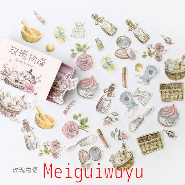 かわいい レトロ アンティーク 日記 プランナー 装飾 モバイルステッカー スクラップ  Meiguiwuyu