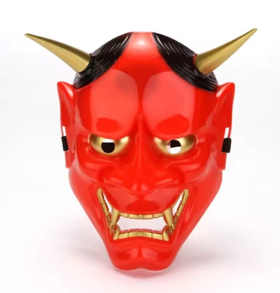 般若 お面 マスク 仮面 鬼 お化け コスプレ ハロウィーン 仮装 パーティ 和風 レッド