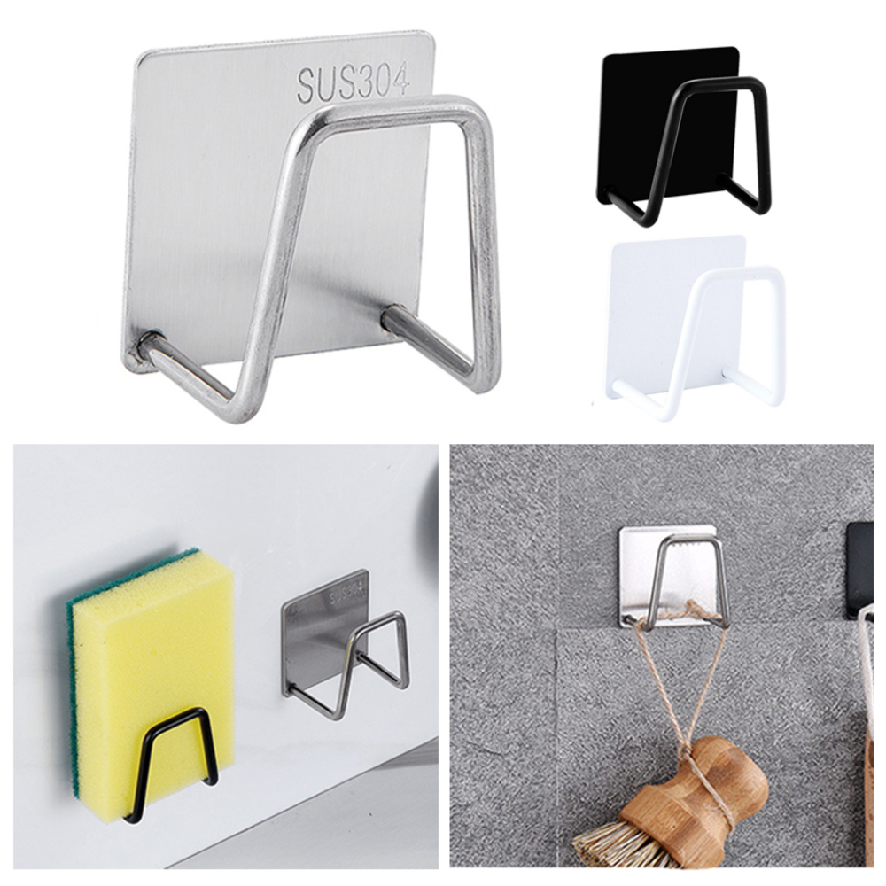 ステンレス スポンジホルダー ラック 棚 キッチン シンク バスルーム ふきんホル 