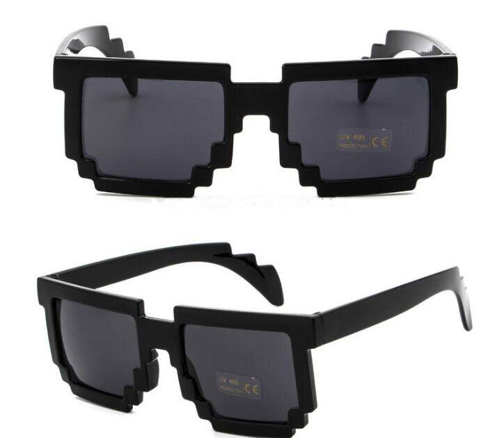 マインクラフト メンズ 子供 メガネ ゲーム アート マイクラ モザイク 女性 ピクセル スクエアグラス   緑 - 画像5