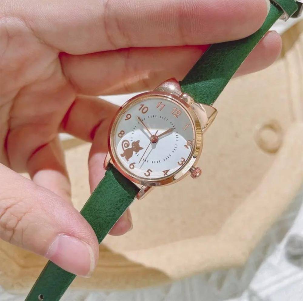子供用腕時計 女の子 キッズウォッチ こども 猫耳 ネコ クォーツ プレゼント クリスマス - 画像6