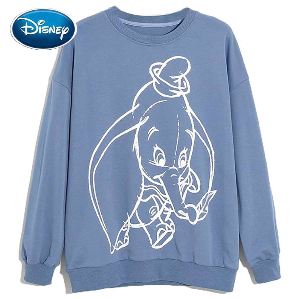 Sサイズ ブルー プリント 長袖 トップス スウェット トレーナー ディズニー ダンボ ディズニー  - 画像1