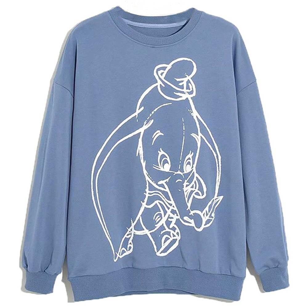 Sサイズ ブルー プリント 長袖 トップス スウェット トレーナー ディズニー ダンボ ディズニー  - 画像7