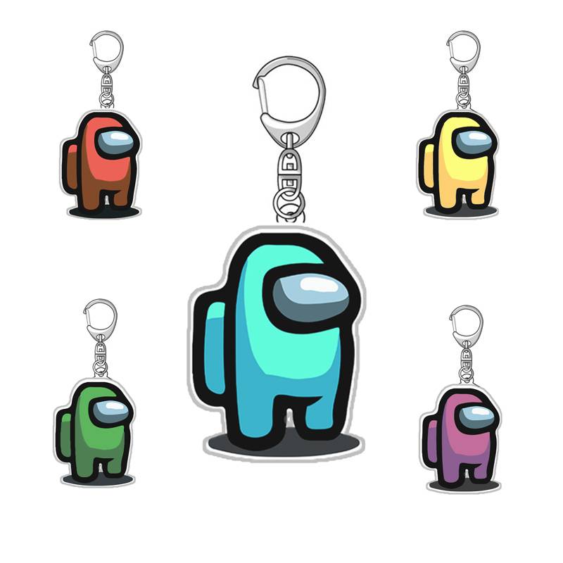 Among Us キーホルダー グッズ アクリル 宇宙人狼 カラフル ギフト キー ホルダー 装飾 アクセサリー キーリング アマングアス アマンガス アモングアス - 画像4